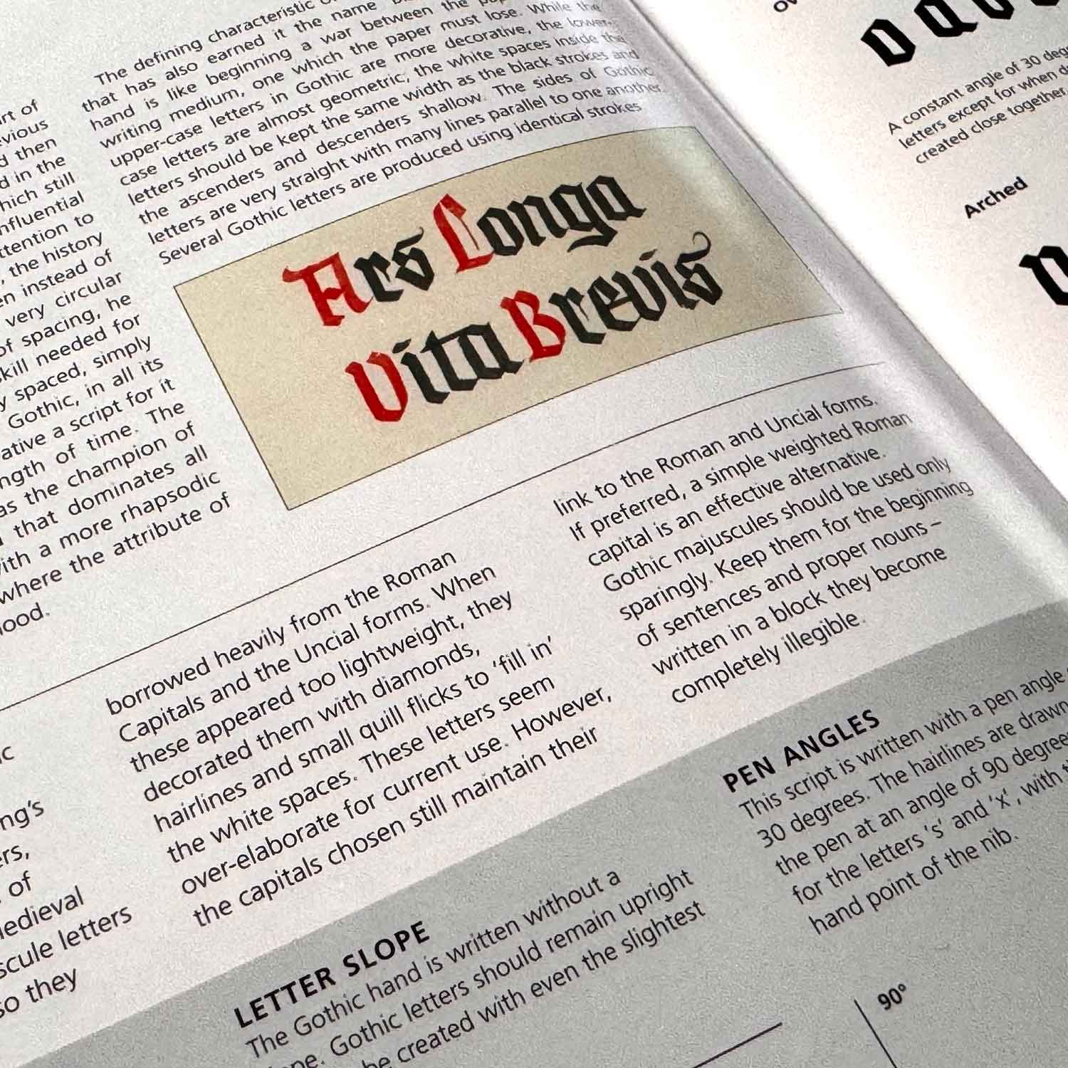 Kalligraphische Schrift Gothic