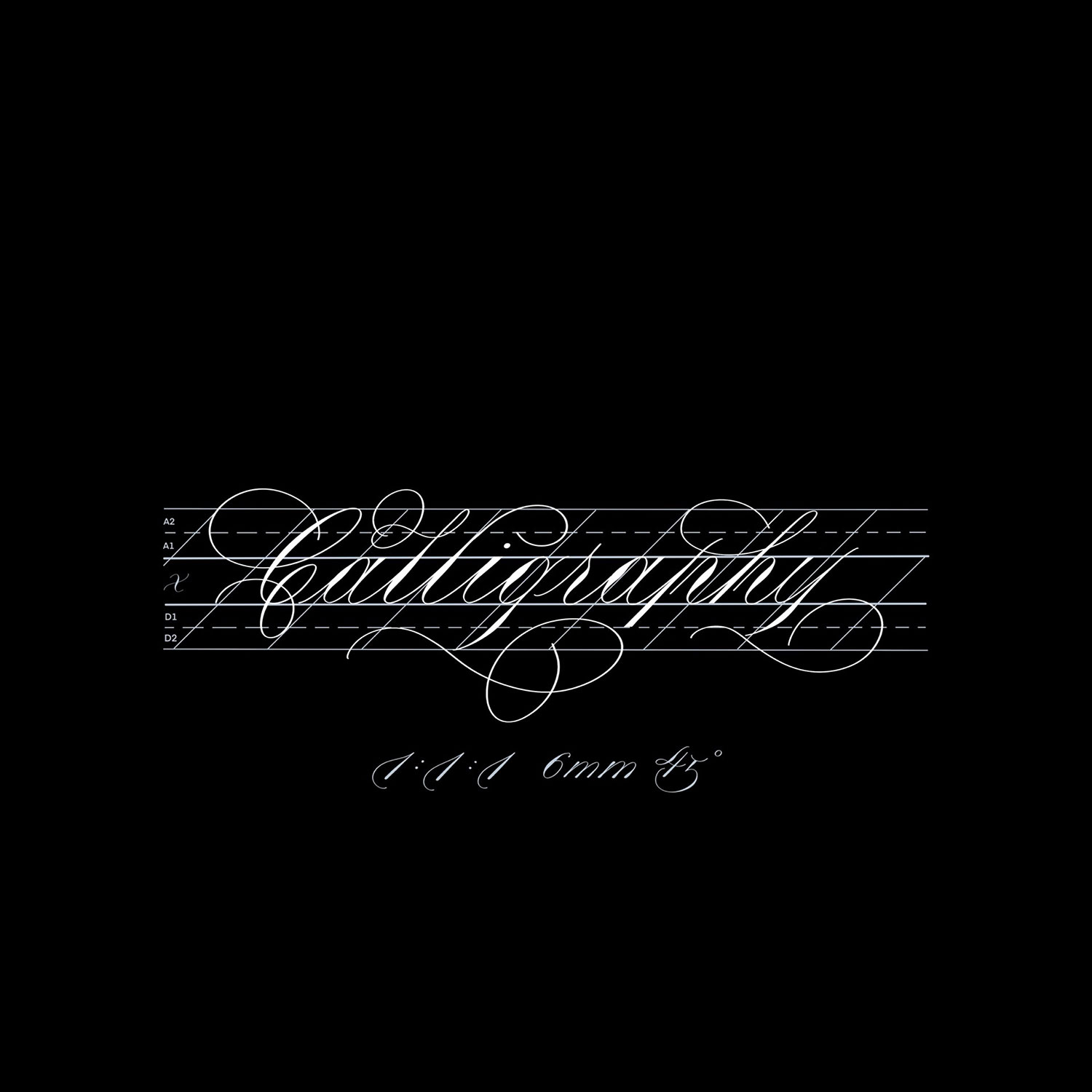 Kalligrafie Kupferstich