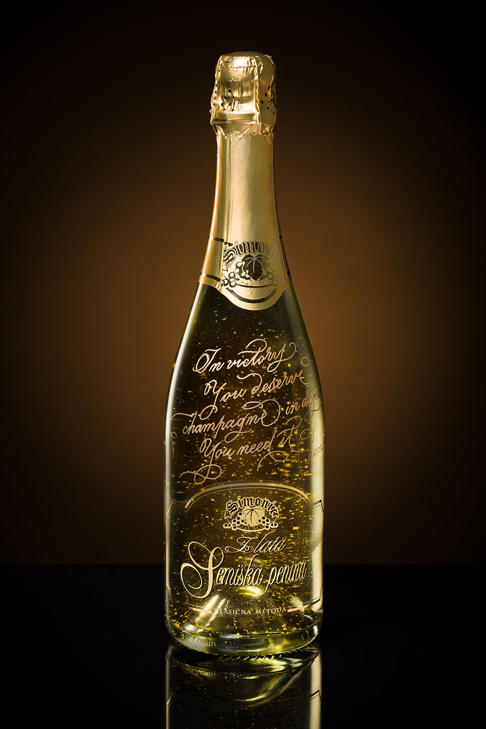 Unikatno darilo Steklenica z voščilom - ročno gravirana steklenica - Unikatno darilo