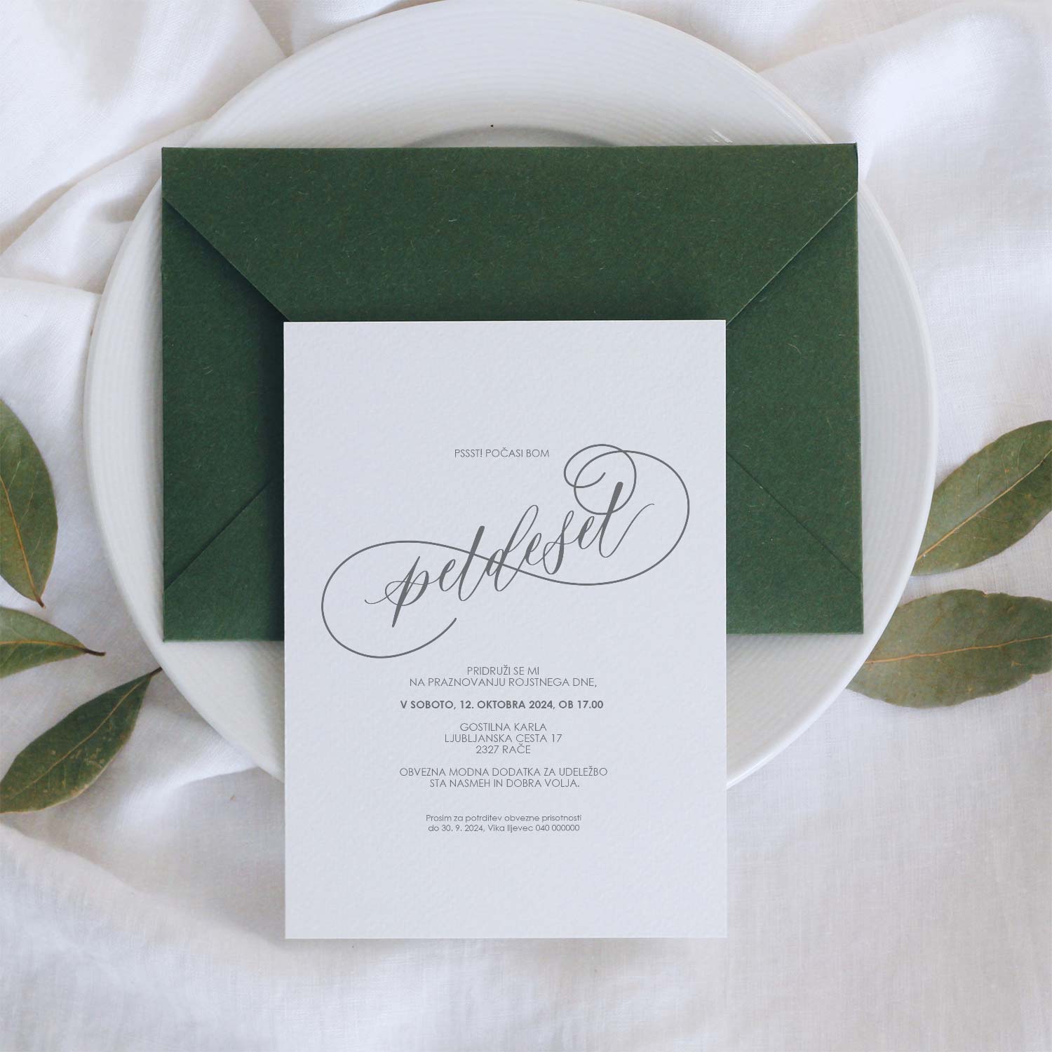 Vabila za rojstni dan - Z unikatno kaligrafijo