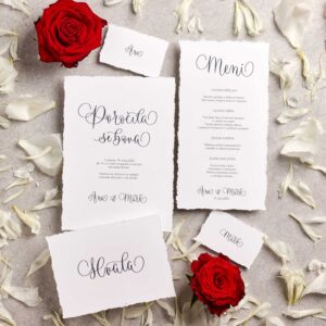 Poročno vabilo Poročni meni sedežni red