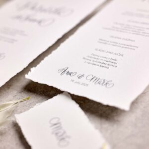 Poročna vabila, meniji, sedežni red, zahvale