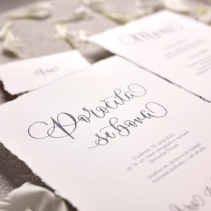 Poročila se bova - vabilo za poroko z unikatno kaligrafijo